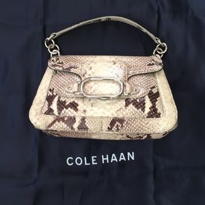 Cole Haan snake skin mini satchel